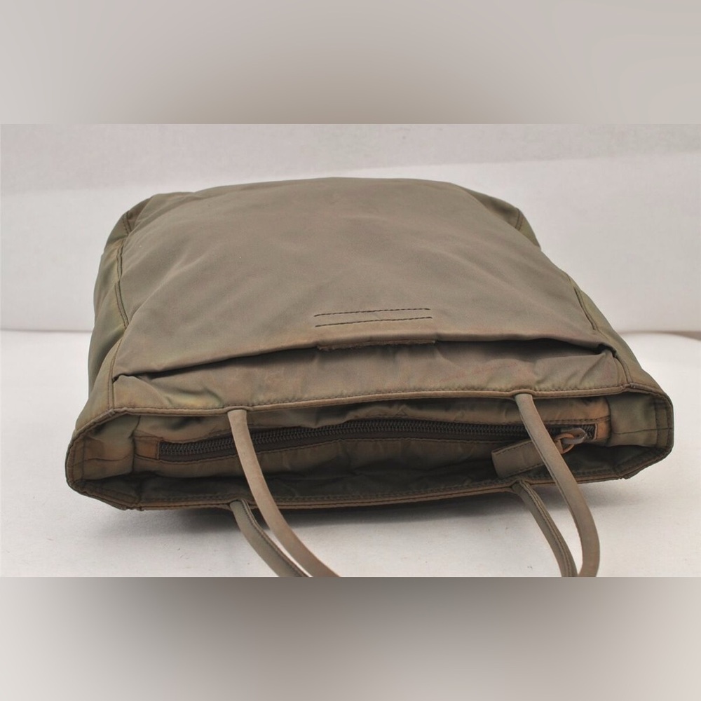 Authentic PRADA Nylon Tessuto Shoulder Tote Bag Khaki - Picture 7 of 12